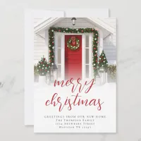 Photo Overlay Script Merry Christmas New Home Holiday Card