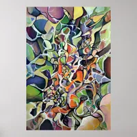 Abstract Expressionism Chaos Theory Watercolor Poster