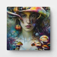 Mushroom Fantasy Woman Plaque