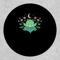 Cottagecore Goblincore Moon Flowers Forest Frog Mu Patch