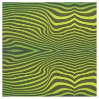 Lime and Vivid Yellow Green With Black Stripes Fabric