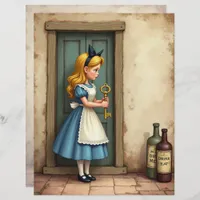 Alice and the Key Small Door Scrapbook Paper