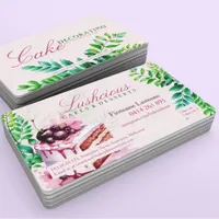 Luscious Pink Blueberry Cake Business Cards