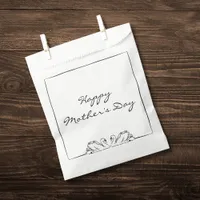 Simple Timeless Handwritten Swan Mother's Day   Favor Bag