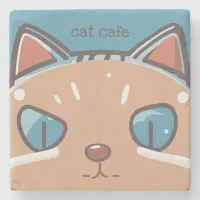 Kitty Cat Faced Stone Coaster