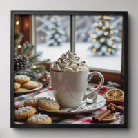 Hot Chocolate and Sugar Cookies Festive Christmas Peel And Stick Photo Tile