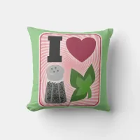 I Love Peppermint Visual Icons Christmas Baker Throw Pillow