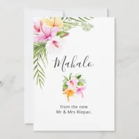 Tropical Summer Floral Thank You Card