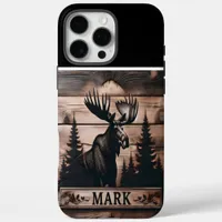 Custom Moose Wood Sign iPhone 16 Pro Max Case