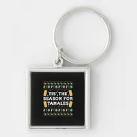 Tis Season For Tamales Funny Mexican Christmas Keychain