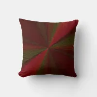 Circular Gradient Patchwork Red to Green Throw Pillow