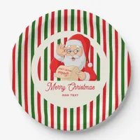 Sealed by Santa Nice List No Peeking Christmas  Paper Plates