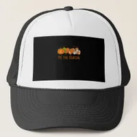 Tis The Season Football Pumpkin Spice Everything F Trucker Hat