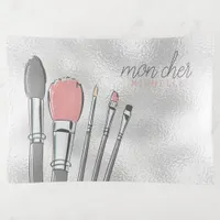 Watercolor Makeup Brushes Pink ID350 Trinket Tray