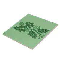 Tile - Holly Leaves with Berries