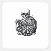 Till Death Do Us Part Quote Classic Design Square Sticker