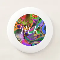 Colorful Blast Fluid Art  Pour Painting  Monogram Wham-O Frisbee