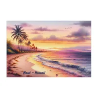 Watercolor Sketch Maui Hawaii Colorful |