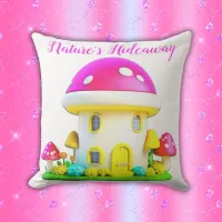 Monogrammed Cottage Core Nature's Hideaway | Outdoor Pillow