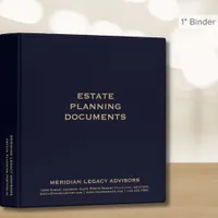 Navy Blue and Gold Estate Planning Portfolio 3 Ring Binder