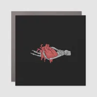 Heart Skeleton Hands  Car Magnet