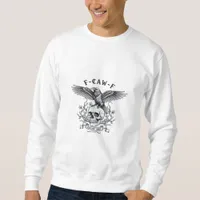 F-Caw-F Funny Crow Halloween Vintage Design Sweatshirt