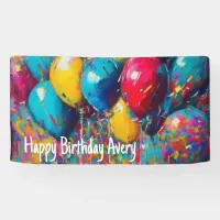 Personalized Birthday Banner | Colorful Balloons