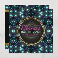 Magical Winter Sparkle Bat Mitzvah Invitation