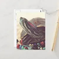 Christmas Turtle Postcard