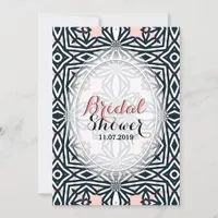 Tribal Celtic Black White Bridal Shower Invitation