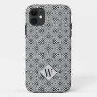 Stylish Silver  Monogram Custom Phone Cases