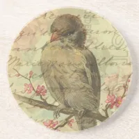 Vintage Sparrow Sandstone Coaster