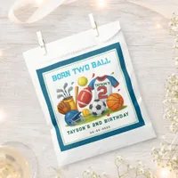 Born 2 Ball Sports Theme Boy’s 2nd Birthday Party Favor Bag