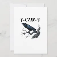 F-Caw-F Funny Bird Crow Holiday Card