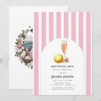 Preppy Blush Pink Tennis Bridal Shower Invitation