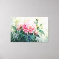 *~*  Art TV2 Delicate PEONY Stretched Canvas Print