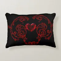 Romantic, Delicate Goth Accent Pillow