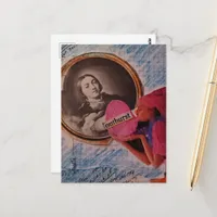 Outburst Mixed Media Collage Postcard