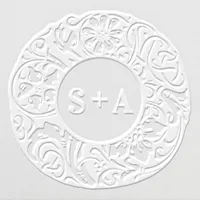 Floral Celtic Knot Monogram Wedding Embosser