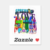 Spread Love Not Hate | LGBTQI+ Pride Sticker