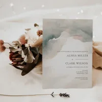 Elegant Watercolor Painterly Abstract Wedding Invitation