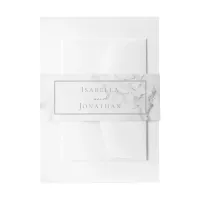 Elegant Marble and Wreath Wedding Invitation Invitation Belly Band