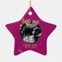 Sonogram Keepsake Baby Ultrasound Ceramic Ornament