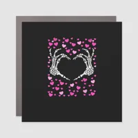 Skeleton Hand Heart Valentines Day Funny Viral Car Magnet