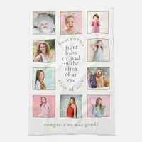 Baby to Grad 10 Photos Name Year Graduation Kitchen Towel