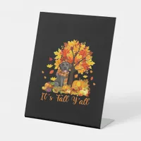 It’s Fall Y’all Halloween Autumn Retro Graphic Pedestal Sign