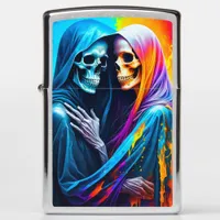 Skeletons Wrapped in a Rainbow  Zippo Lighter