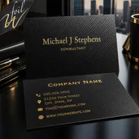 Gold Foil Carbon Fiber Consultant Business Cards