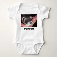 Adorable Sable Ferret Photo Baby Bodysuit