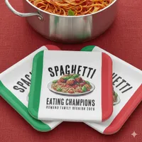 Funny Spaghetti Eating Champion Family Reunion Paper Plates